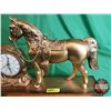 Image 3 : Sessions United Electric Horse Mantle Clock (10-3/4"H x 16"W x 4"D) (SEE PICS!)