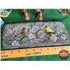 Image 2 : Collector Combo : Porcelain Duck Ornaments (2), Brass Bird Bells (4) & Bird "Spring" Plaque (Duck Me