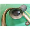 Image 3 : Brass Bugle Auto Horn (c.1920s) (15"W) (SEE PICS!)