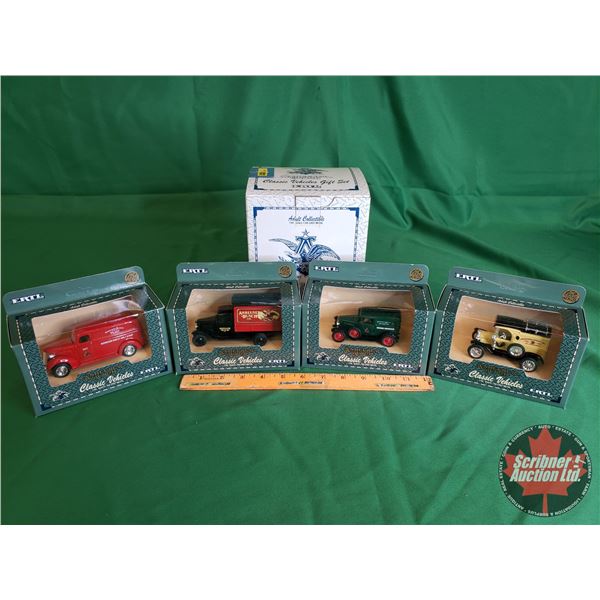 Ertl Classic Vehicle Gift Set "Anheuser Busch" c/w 4 Vehicles (Scale 1/