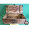 Image 1 : "May & Bakers Ltd Manufacturing London" Wooden Crate Refurbished Into Wooden Trunk w/Hinged Lid (10-