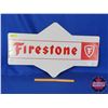 Image 1 : Double Sided Tin Sign "Firestone" (17-1/2"H x 29"W) (SEE PICS!)