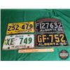 Image 1 : Alberta License Plates (4) : 1952, 1955, 1958, 1959 (SEE PICS!)