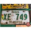 Image 2 : Alberta License Plates (4) : 1952, 1955, 1958, 1959 (SEE PICS!)