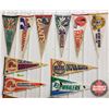 Image 1 : SPORTS PENNANTS (11) : Incl. Giants, Angels, Nordiques, Marlins, Whalers, etc! (29 1/2"L x 12"W) (SE