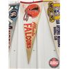 Image 3 : SPORTS PENNANTS (11) : Incl. Giants, Angels, Nordiques, Marlins, Whalers, etc! (29 1/2"L x 12"W) (SE