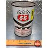 Image 1 : OIL TIN : PACIFIC 66 ATF Automatic Transmission Fluid (6"H x 4"Dia) (SEE PICS!)