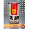 Image 2 : OIL TIN : SHELL Super Multigrade Motor Oil (6-1/2"H x 4"Dia) (SEE PICS!)