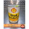 Image 1 : OIL TIN : Shell Rimula CT Motor Oil Series 3 (FULL!) (6"H x 4"Dia) (SEE PICS!)