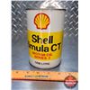 Image 4 : OIL TIN : Shell Rimula CT Motor Oil Series 3 (FULL!) (6"H x 4"Dia) (SEE PICS!)