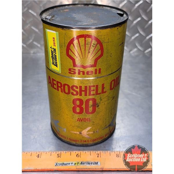 OIL TIN : Shell AEROSHELL OIL 80 (6-1/2