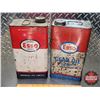 Image 1 : OIL TINS (2): - Imperial ESSO - ESSO GEAR OIL GX 90 * (11"H x 4-1/4"W x 4-1/4"D) (SEE PICS!)