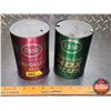 Image 1 : OIL TINS (2) : - ESSOLUBE HD Motor Oil  - ESSOLUBE HDX PLUS Motor Oil (6"H x 4"Dia) (SEE PICS!)