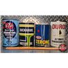 Image 2 : OIL TINS (4):  - STP Radiator Treatment (FULL!) (6-1/2"H x 4"Dia) - DUCKHAMS Motor Oil  - DU PONT ZE