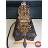 Image 3 : Industrial Cast Iron Electric Waffle Maker "Ruggedi FS Carbon Buchanan Michigan" (7-1/2"H x 12"W x 1