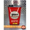 Image 1 : OIL TIN : VEEDOL OUTBOARD MOTOR OIL (8"H x 4-1/2"W x 2-1/2"D) (SEE PICS!)