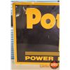 Image 2 : Single Side Embossed Tin Sign "Poulan Pro Power Equipment" (18"H x 30"W) (SEE PICS!)