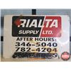 Image 1 : Double Sided Metal Sign "Riatta Supply Ltd" & "Nova Meter Station" (31-1/2"H x 47-1/4"W) (SEE PICS!)