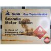 Image 2 : Double Sided Metal Sign "Riatta Supply Ltd" & "Nova Meter Station" (31-1/2"H x 47-1/4"W) (SEE PICS!)