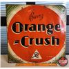 Image 1 : Double Sided Tin Flange Sign "Buvez Orange-Crush" (French) (18"H x 18"W x 2-1/4"D) (SEE PICS!)