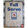 Image 1 : Single Side Plywood Sign "Full Serve Husky" (42"H x 30"W x 1/2"D) (SEE PICS!)