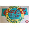 Image 1 : Double Sided Cardboard In Story Display Sign "Coca-Cola Classic" "The Official Soft Drink of Summer"