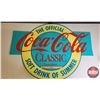 Image 2 : Double Sided Cardboard In Story Display Sign "Coca-Cola Classic" "The Official Soft Drink of Summer"