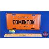 Image 1 : 1954 Alberta Booster Plate : Edmonton, AB (6"H x 12"W) (SEE PICS!)