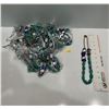 Image 1 : Turquoise and Blue & White Bead Necklace  21 pieces
