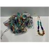 Image 1 : Multi-coloured Large Beaded Necklace  23 pieces