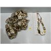 Image 1 : "Bone" and "Gold" Bead Necklace  21 pieces