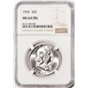 Image 1 : 1955 Franklin Half Dollar Coin NGC MS64FBL