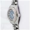 Image 8 : Rolex Ladies Stainless Steel Blue Vignette Diamond Datejust Wristwatch