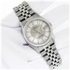 Image 4 : Rolex Mens Stainless Steel Tuxedo Index Datejust Wristwatch