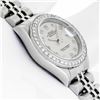 Image 8 : Rolex Ladies Stainless Steel Cream Arabic Diamond Datjust Wristwatch