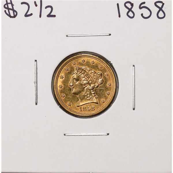 1858 $2 1/2 Liberty Head Quarter Eagle Gold Coin