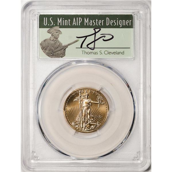 2021 Type 1 $10 American Gold Eagle Coin PCGS MS70 FDOI Cleveland Signature