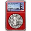 Image 1 : 2016-(S) $1 American Silver Eagle Coin NGC MS69 Struck at San Francisco Red Core