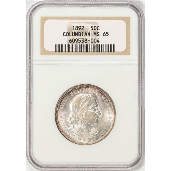 1892 Columbian Exposition Commemorative Half Dollar Coin NGC MS65