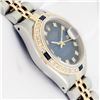 Image 7 : Rolex Ladies Two Tone Blue Vignette Sapphire and Diamond Datejust Wristwatch