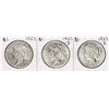 Image 1 : Set of 1927-P/D/S $1 Peace Silver Dollar Coins