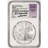 Image 1 : 2016 $1 American Silver Eagle Coin NGC MS70 FDOI Jones Signature 30th Anniversary