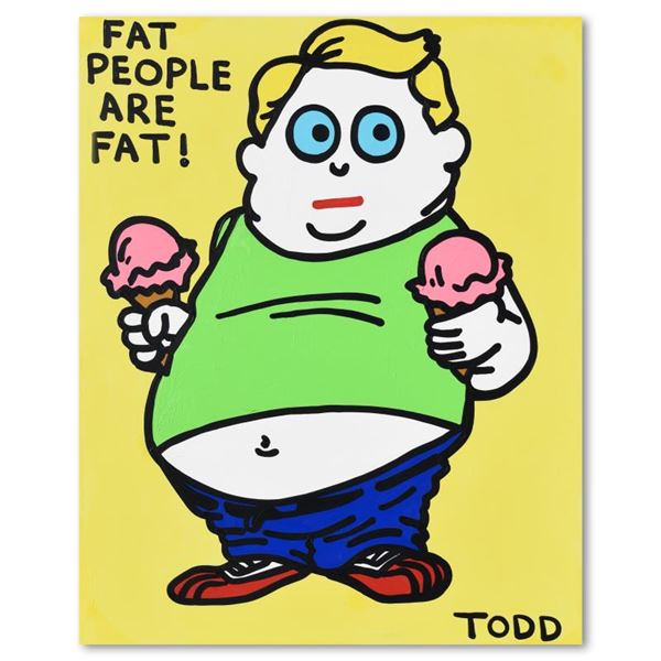 Todd Goldman "Fat People" Original Acrylic on Canvas