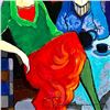 Image 2 : Itzchak Tarkay (1935-2012) "Sisters" Original Mixed Media on Board