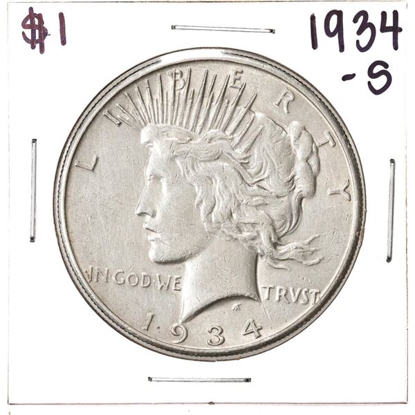 1934-S $1 Peace Silver Dollar Coin