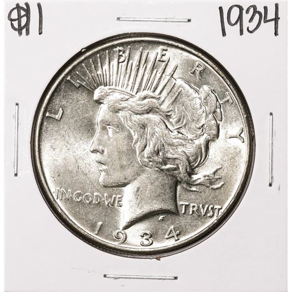 1934 $1 Peace Silver Dollar Coin