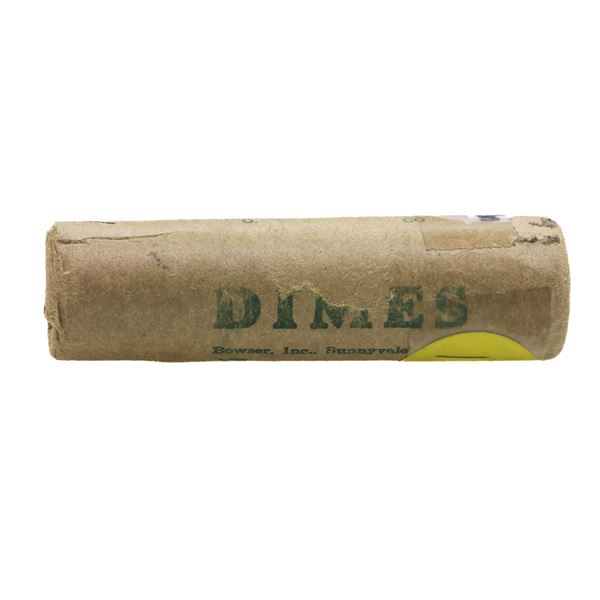 Original Bank Wrapped Roll of (50) Brilliant Uncirculated 1954-S Roosevelt Dime Coins