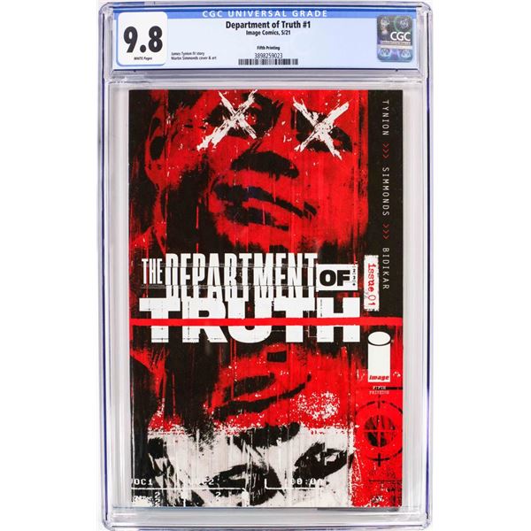 Image Comics Department of Truth #1 Comic Book 5/21 CGC 9.8 Fifth Printing