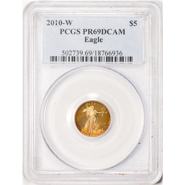 2010-W $5 Proof American Gold Eagle Coin PCGS PR69DCAM