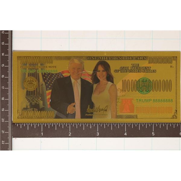 24KT GOLD FOIL DONALD TRUMP 1,000,000 CU